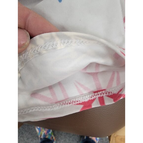 Snowflake Print Leggings Gray/Red/White Women's Plus OSMF Stretchy & Comfortabl - Picture 3 of 3